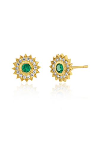 Twilight Star Emerald Studs