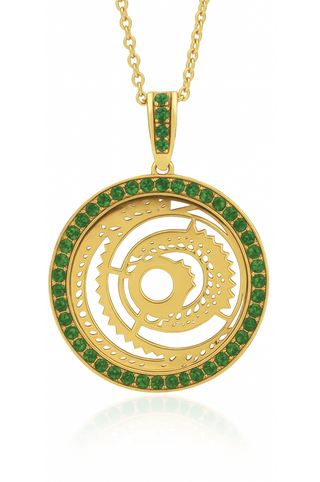 Emerald Rising Sun Pendant
